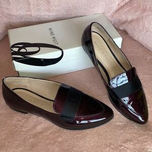 Kelly & KatieWomen’s Dotty Burgundy Slip On Flats  loafers Size 7.5 shoes